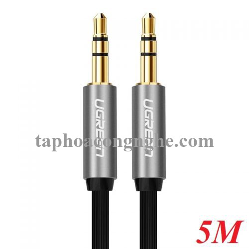 Ugreen 10731 5M màu Đen Cáp âm thanh 2 đầu 3.5mm dương dây dẹt 10731 30010731